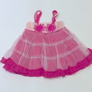 Boutique gently used w/stain raspberry layer dress